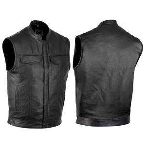 Gilet en cuir de motard respirant personnalisé OEM gilet de club de moto hommes Streetwear veste d'équitation gilet de moto à la mode durable - Product Image 2