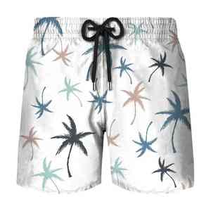 กางเกงขาสั้นแฟชั่นลำลองของผู้ชายอินเทรนด์กับเอวเชือกผูกและกระเป๋าด้านข้างสำหรับกิจกรรมฤดูร้อนที่สะดวกสบาย - Product Image 1