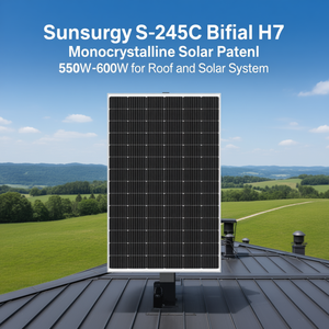 แผงโซลาร์เซลล์แบบโมโนคริสตัลไลน์สองหน้า Sunergy S-245C HJT กำลังไฟ 550W-600W สำหรับหลังคาและระบบโซลาร์เซลล์ - Product Image 3