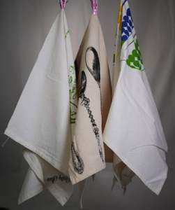 Wholesale 100% Organic Cotton <b>Kitchen</b> <b>Towels</b> Bulk Orange Floral Tea <b>Towel</b> Eco-Friendly Reusable Plain Dish <b>Towel</b> for Flour Sack - Product Image 2