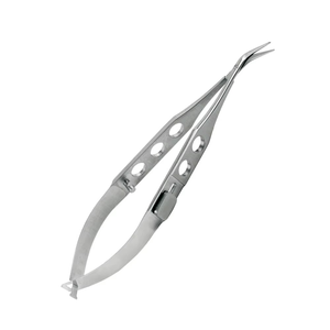 Ciseaux à ressort manuels à pointe fine courbée en acier inoxydable avec options personnalisées pour usage chirurgical - Product Image 1