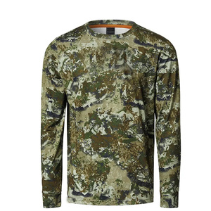 T-shirt tactique de combat camouflage unisexe, double couche, imperméable, respirant, polyester et coton, coupe régulière, manches longues, travail en plein air - Product Image 2