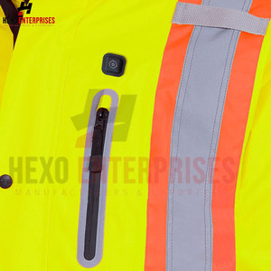 Chaqueta de trabajo de seguridad de alta calidad personalizada 2024, diseño personalizado con cremallera a prueba de agua para trabajadores, incluido el soporte de logotipo personalizado - Product Image 4