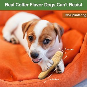 ของเล่นสุนัขเคี้ยวไม้กาแฟธรรมชาติ 100% ทําด้วยมือทนทานจัดหากันอย่างยั่งยืนสําหรับเคี้ยวก้าวร้าวและลูกสุนัข - Product Image 3