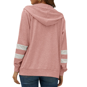 เสื้อฮู้ดแบบมีซิปและแหวนสองข้างสำหรับผู้หญิง,เสื้อฮู้ดแบบมีซิปสั่งตัด - Product Image 2