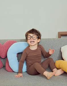 ชุดนอนเด็กแรกเกิดแขนยาว ผ้าสแปนเด็กซ์/คอตตอน ระบายอากาศดี ลายเรียบ ผ้าวอร์สต์ ชุดนอนเด็ก - Product Image 2