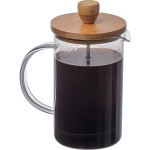 Presse à café en verre et bambou personnalisée Nathan, gadgets de cuisine haut de gamme, essentiels de cuisine - Product Image 3