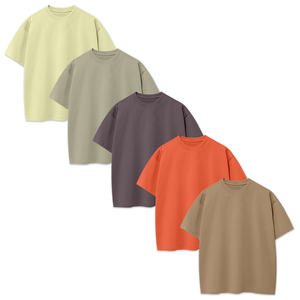 เสื้อยืดคอกลมแขนสั้นสำหรับผู้ชายเสื้อ305gsm คอกลมแขนสั้นผ้าฝ้ายหนักหน่วงมาใหม่2024 - Product Image 5