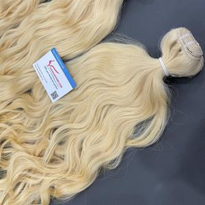 ผมต่อแบบดิบจากเวียดนามผมต่อแบบผิวหยักศกธรรมชาติสีบลอนด์แต่งสีผมคุณภาพสูง - Product Image 2