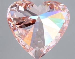 Bague Aniva FHC151 avec diamant de laboratoire rose vif taille cœur de 5,10 carats, certifiée IGI, cadeau de la Saint-Valentin - Product Image 4