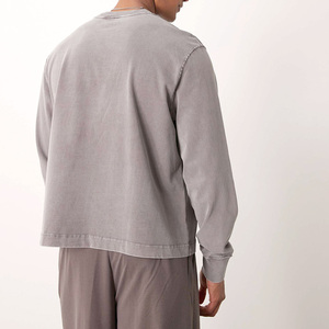 เสื้อยืดซักกรดแขนยาวสำหรับผู้ชายเสื้อยืดซักกรดแขนยาวสำหรับผู้ชายเสื้อยืดซักแบบย้อนยุคโลโก้ได้ตามต้องการ - Product Image 6