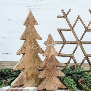 Décorations d'intérieur Arbre de Noël en bois Ornements de table Maison Fête de Noël Ornements d'arbre de Noël en bois créatifs - Product Image 1