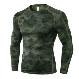 Camisetas de compresión de camuflaje para hombre, camiseta de manga larga para entrenamiento y gimnasio, camiseta para correr, Camisetas interiores de capa Base deportivas de secado rápido - Product Image 1