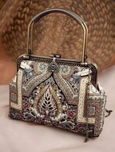 ACCESORIOS BORDADO BOLSAS ÚNICAS MEJOR Estilo bohemio Bordado Trabajo Mano Embrague Bolsos Diseño elegante Forro al por mayor - Product Image 6