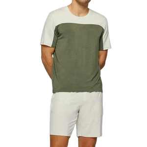 Survêtement pour hommes longueur genou court et chemise en coton tissu confortable vêtements décontractés élégants OEM ODM vente en gros directe d'usine - Product Image 2