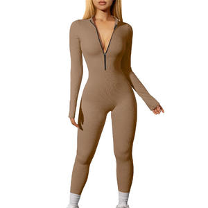 Printemps été une pièce Yoga entraînement respirant séchage rapide dos creux femmes combinaison Fitness course combishort - Product Image 3