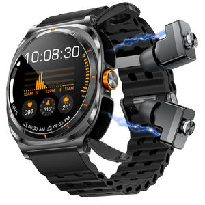 Умные часы GT98 <span class=keywords><strong>2</strong></span>-в-1 с TWS-наушниками для звонков, водонепроницаемые по стандарту IP67, монитор здоровья, трекер сна, магнитные спортивные смарт-часы - Product Image 2