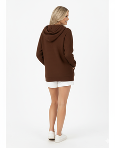 Sweat à capuche en gros d'usine pour femmes impression numérique teinte unie 100% coton matériel respirant impression de logo personnalisé - Product Image 4