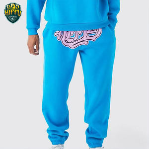 Primmum 100% algodón pulóver Sudadera con capucha conjunto peso pesado para Puff estampado Logo chándal de invierno de gran tamaño con cuello con capucha pantalón - Product Image 5