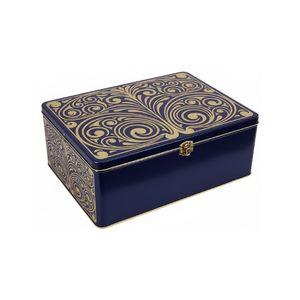 Rectangular Custom Tin Plate <b>Box</b> with Lock <b>Gift</b> Packaging for Chocolate <b>Cookies</b> Skin Care & Makeup - Product Image 1