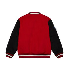 Chaqueta universitaria de lana personalizada para hombre, estilo callejero con cuello levantado y logotipo bordado, diseño de lettersman de invierno - Product Image 4