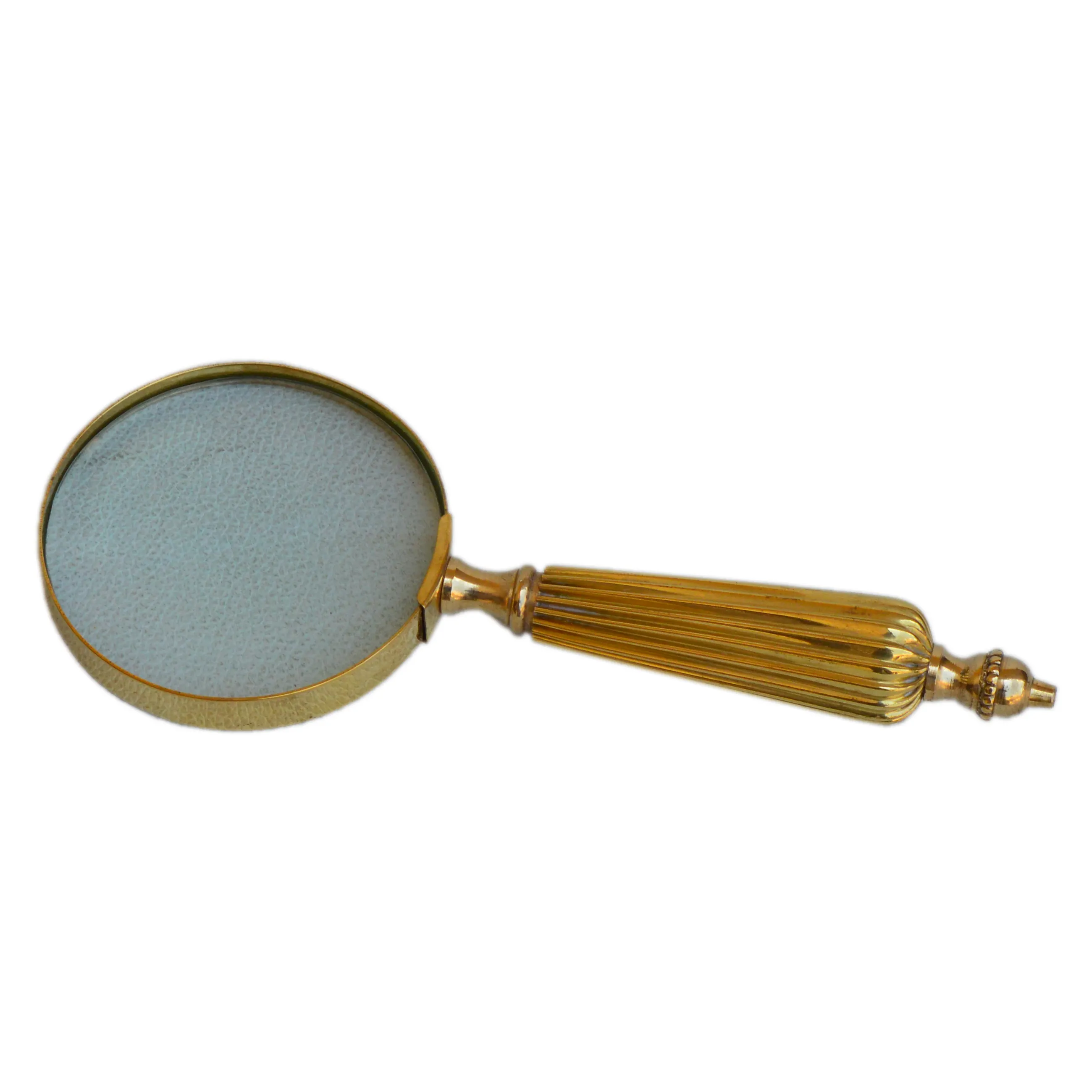 Gold Vintage Style Magnifying Glass Handle Magnifier For News Paper Books Reading Metal Brass Solid Quality Magnifier