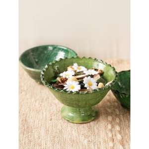 Tazón de Cerámica Artesanal Marroquí Tamegroute con Esmalte Verde, Artesanía Bereber Vintage, Decoración para el Hogar, Regalo - Product Image 1