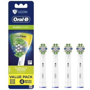 Cabezales de repuesto Oral-B Floss Action para cepillo de dientes eléctrico Oral-B, paquete de 4 - Product Image 1