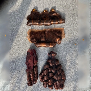 Extensions de cheveux bouclés à texture forte super douce et saine Perruque frontale en dentelle Hd Cheveux à cuticule alignée Produits de vente chauds 2024 - Product Image 5