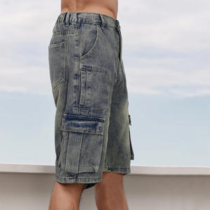 Pantalones cortos de mezclilla para hombre transpirables personalizados ropa de calle de verano OEM con personalización de logotipo y etiqueta privada disponible - Product Image 3