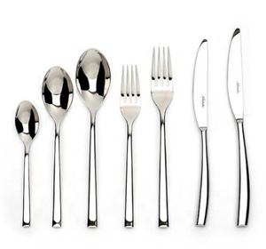 Juego de Cubiertos Desechables de Acero Inoxidable Plateado de Diseño Moderno Único Hecho a Mano de la Mejor Calidad, Cuchara de Restaurante para Bodas - Product Image 2