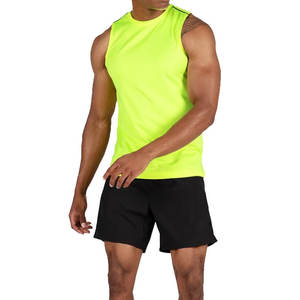 Camisetas sin mangas deportivas informales para hombre, camisas musculares de secado rápido, tela de punto transpirable, decoración bordada, fabricación de etiquetas personalizadas - Product Image 3