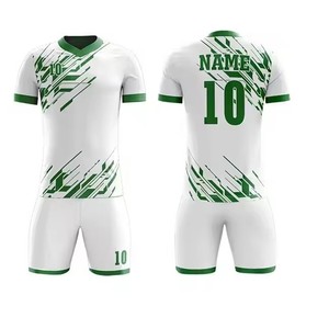 Tenue de football unisexe personnalisable en tissu 100 % polyester respirant, impression par transfert thermique, nom d'équipe personnalisé, haute qualité pour adultes - Product Image 2