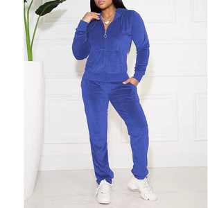 Chándal de gimnasio personalizado para mujer 2024, hecho en fábrica, forro polar transpirable, bolsillos con cremallera completa, bordado de Color sólido, recién llegado, suelto - Product Image 5