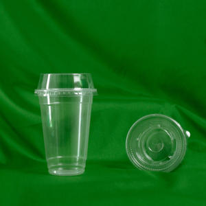 Gobelets jetables écologiques transparents en PP de 95 mm avec couvercle, 16 oz et 22 oz, pour café, thé, jus et autres boissons, logo personnalisé, vente en gros - Product Image 3