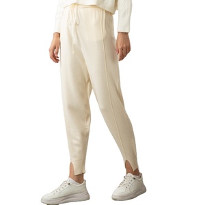 Pantalones de chándal de invierno para mujer OEM ODM gran oferta último modelo liso teñido ligero Jogger gimnasio desgaste cintura elástica estilo frontal plano - Product Image 2