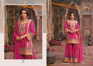 Tissu chinon lourd très demandé avec broderie riche pour tenues de mariage – Look de créateur pour personnalisation et commandes en gros - Product Image 5