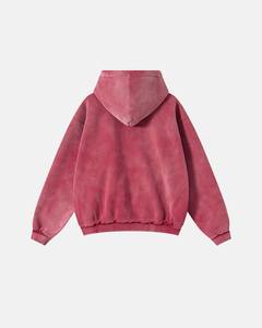 Sweat à capuche streetwear personnalisé de haute qualité, en molleton, zippé, effet délavé soleil, vieilli et délavé à l'acide - Product Image 6