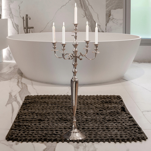 Décoration d'intérieur, bougeoir portable, finition argentée, bougeoir pour bougie chauffe-plat, fête, mariage et décoration de la maison - Product Image 5