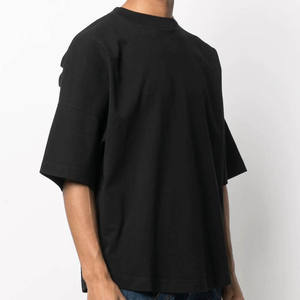 Vente en gros de t-shirts pour hommes de marque hip-hop sur mesure, grande taille, 100% coton, t-shirts oversize - Product Image 4