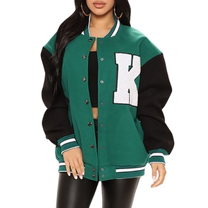 Veste universitaire de haute qualité pour femmes vêtements de sport d'hiver avec fermeture à boutons côtelés à manches longues vêtements d'extérieur mode imprimé techniques - Product Image 3