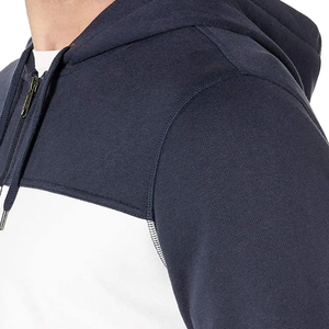 Vente en gros de sweat à capuche zippé en coton mélangé Basics surdimensionné pour hommes avec logo personnalisé 100% coton avec double fermeture éclair pour la saison d'hiver - Product Image 3
