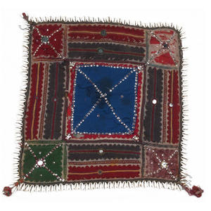 Hot Selling Tribal Zari Beads Design Patch Ethnic Medallion Embroidered Beads Banjara Patches Indian <b>Mirror</b> Kutch Embroidery - Product Image 5