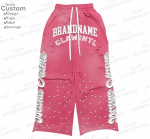 Costume de jogging streetwear vintage pour hommes 100% coton sweat à capuche ample surdimensionné pantalon de survêtement fermeture éclair patch broderie vêtements de sport tricotés - Product Image 6