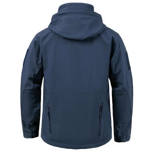 Vestes Softshell de style actuel, personnalisées avec impression sérigraphique, en polaire de polyester, coupe classique, couleur unie, poches zippées, vêtements d'hiver pour hommes - Product Image 6