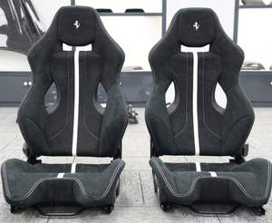 Sièges baquets de course de luxe originaux pour F8 en fibre de carbone avec cuir imperméable et tissu personnalisable - Product Image 4