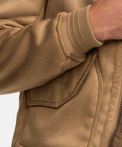 แจ็กเก็ตหนังกันลมสำหรับผู้ชายเสื้อแจ็คเก็ตแฟชั่นสำหรับฤดูหนาวโลโก้ออกแบบได้ตามต้องการ - Product Image 4