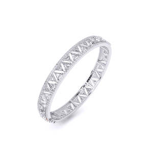 La mayoría de las ventas de laboratorio redondo cultivado diamante diseño encantador brazalete 14 KT brazaletes de oro joyería para mujeres Idea de regalo perfecta - Product Image 5
