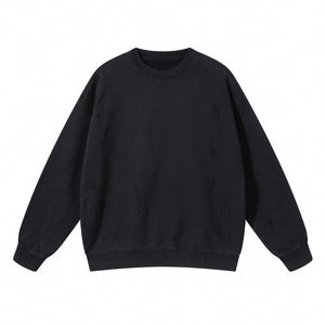 เสื้อสเวตเชิ้ตคอกลมผู้ชายทรงโอเวอร์ไซส์มีฮู้ด ผ้าฝ้ายพรีเมียม พิมพ์ลายกราฟิกตามสั่ง ย้อมสี แขนยาว ผู้ผลิต OEM - Product Image 2