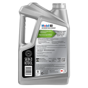 Mobil 1 Advanced Fuel Economy Aceite de motor 0W20 sintético completo 4,73 litros/botella Paquete de 3 antidesgaste - Product Image 2